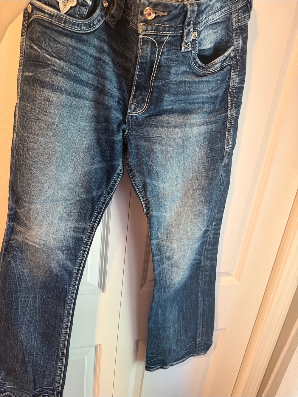 Rock Revival women’s Faded Blue Bootcut Jeans